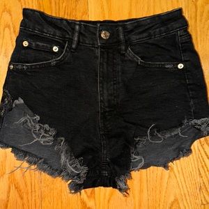 Zara Black Denim Shorts, size 2